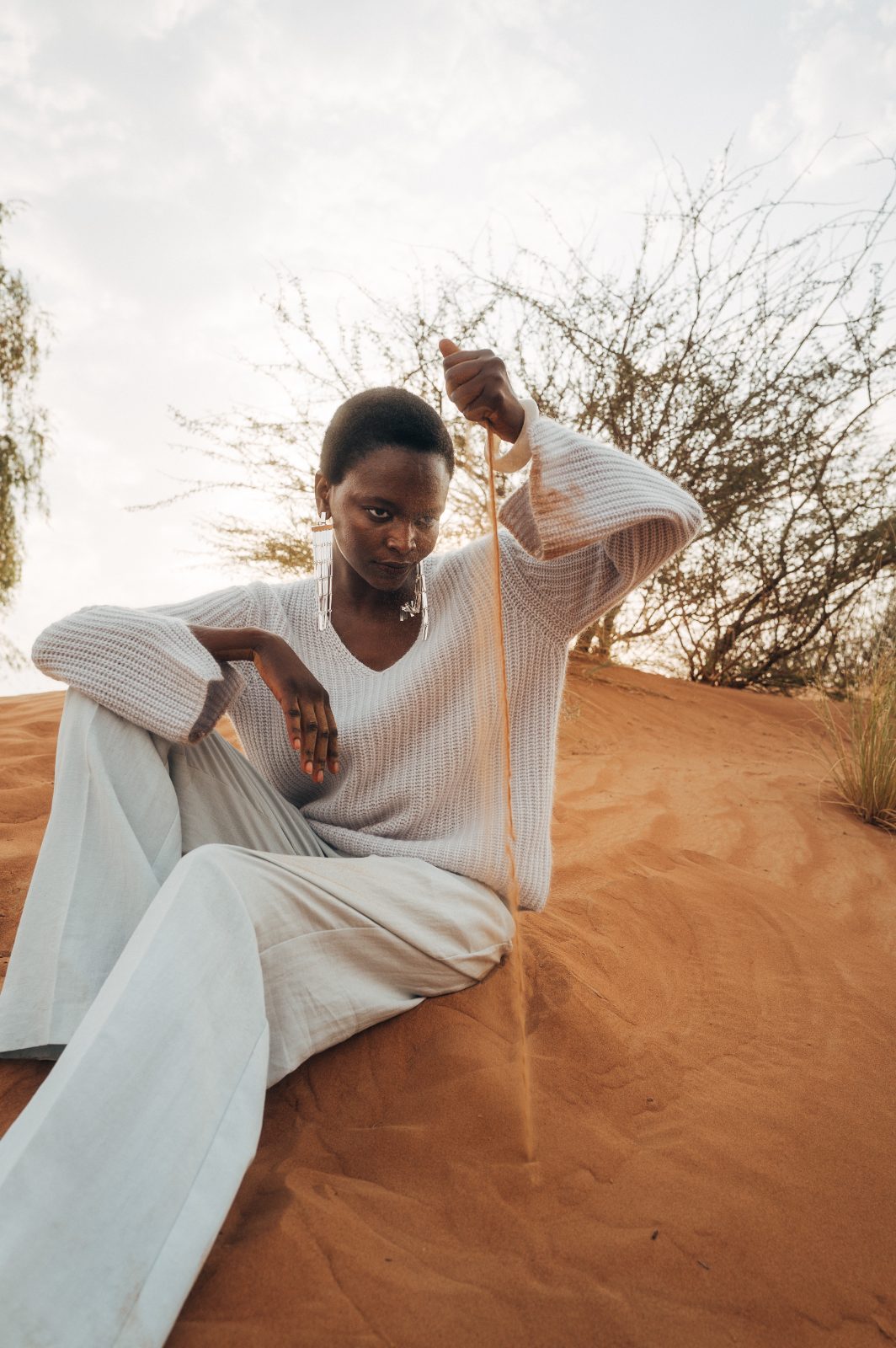 Open-weave knit on the dune