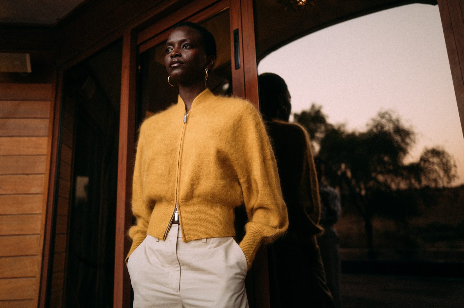 Open-weave knit in the sun