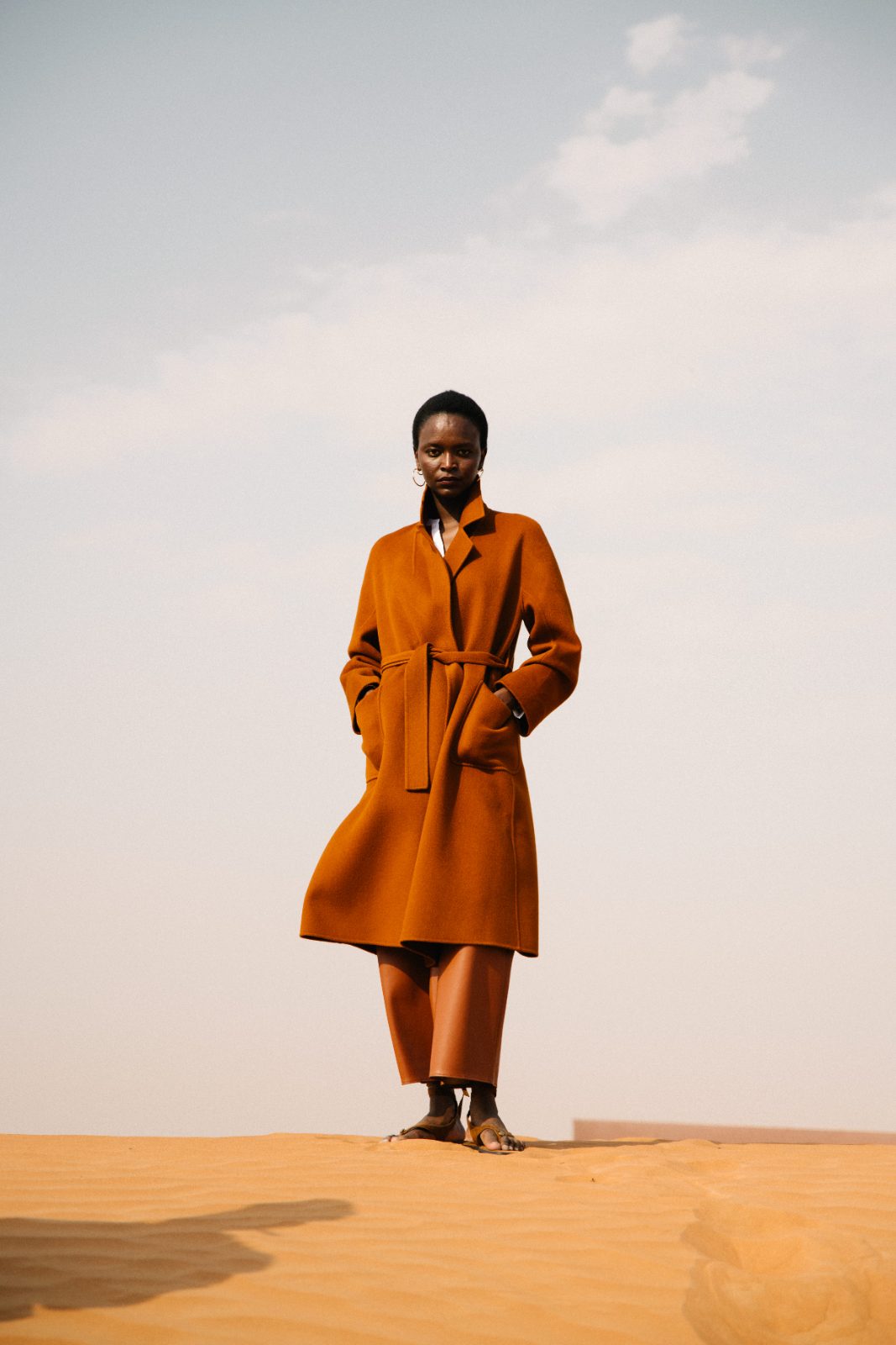 Wool coat in the low light